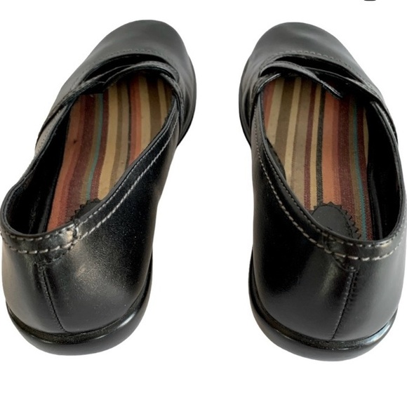 Clarks Black Leather Shoes Sz 7M - Picture 5 of 10